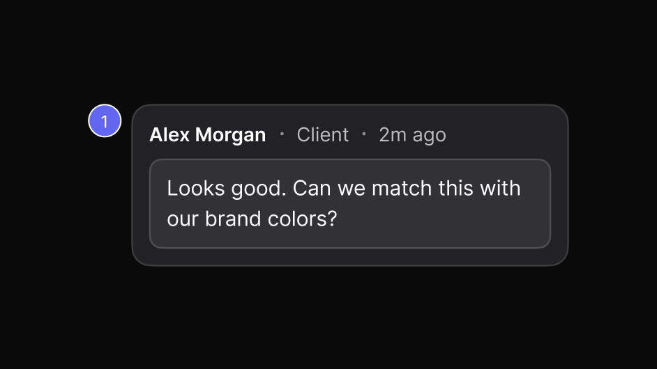 Client feedback