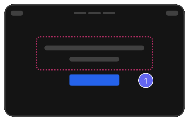 An area pin drawn around a block on a page