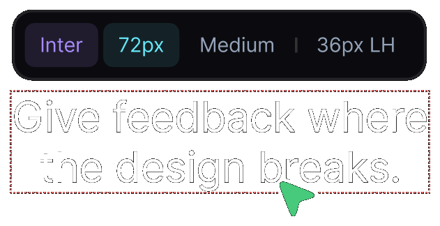 A heading inspected for font, size, weight and line height